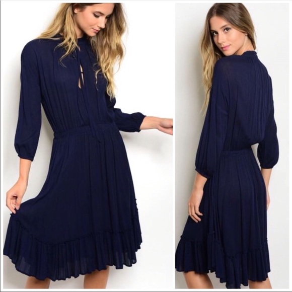 Navy dress - Picture 1 of 3